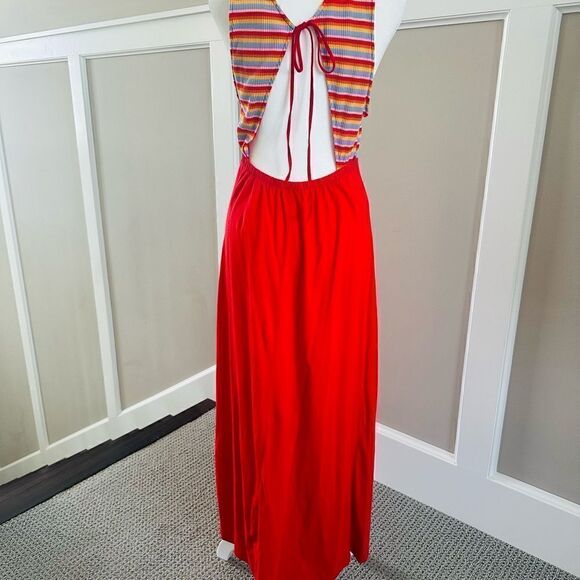 Zara orange, maxi sundress with open back. - Picture 3 of 5